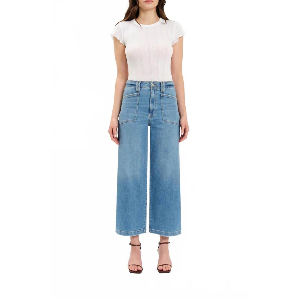 Daze Valley Girl High-Rise Wide Leg Ankle Jeans Size 26